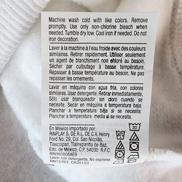 NWD Champion Powerblend White Multicolor Spell Out Sweatshirt Womens Large - Picture 10 of 13